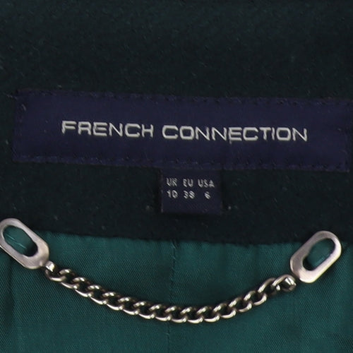 French Connection Women’s Green Biker Jacket Size 10