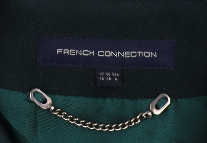 French Connection Women’s Green Biker Jacket Size 10