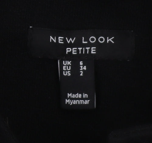 New Look Women's Black Petite Jacket, Size 6