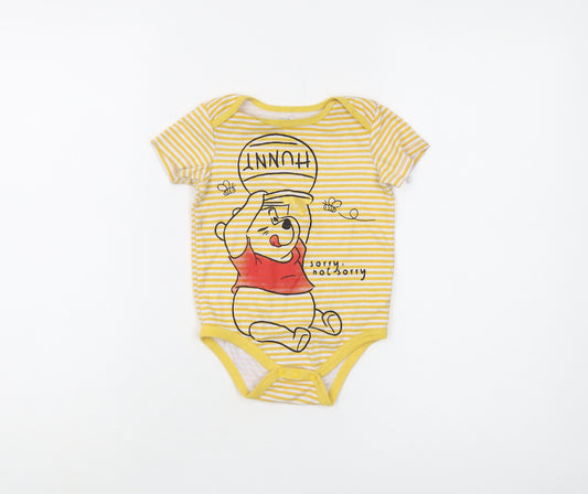 Disney Baby Unisex Yellow Striped Babygrow 18 Months