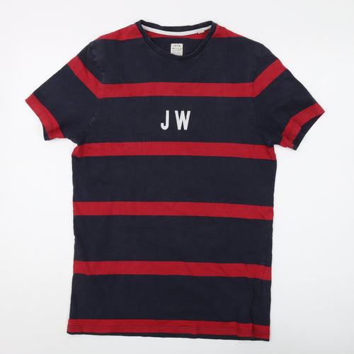 Jack Wills Men's Blue Red Striped Tee S