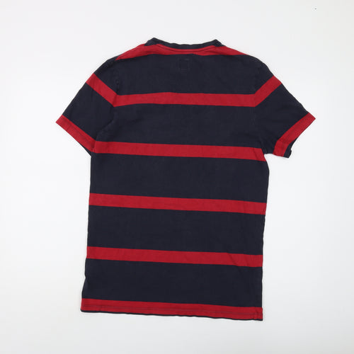 Jack Wills Men's Blue Red Striped Tee S