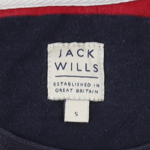 Jack Wills Men's Blue Red Striped Tee S