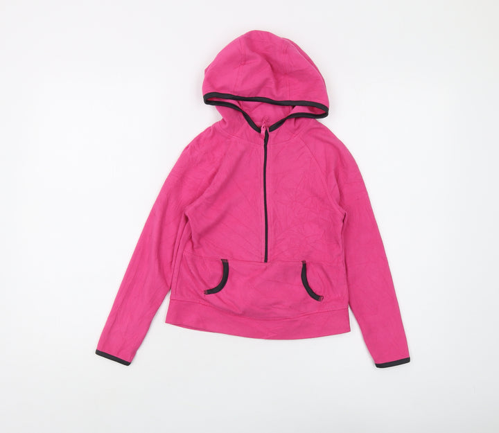 Crane Girls Pink Full Zip Hoodie 7-8 Years - Cosy Fleece