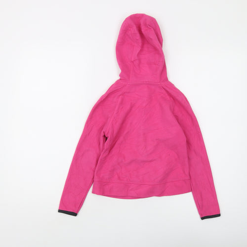 Crane Girls Pink Full Zip Hoodie 7-8 Years - Cosy Fleece