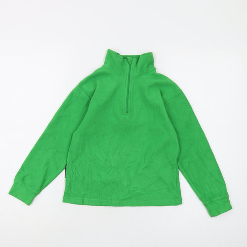 Outdoor Essentials Boys Green Fleece Pullover Sweatshirt 7-8 Years