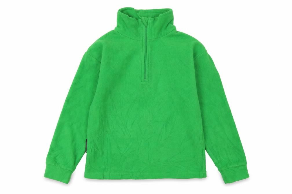 Front view of Outdoor Essentials boys’ green fleece pullover sweatshirt 7-8 years