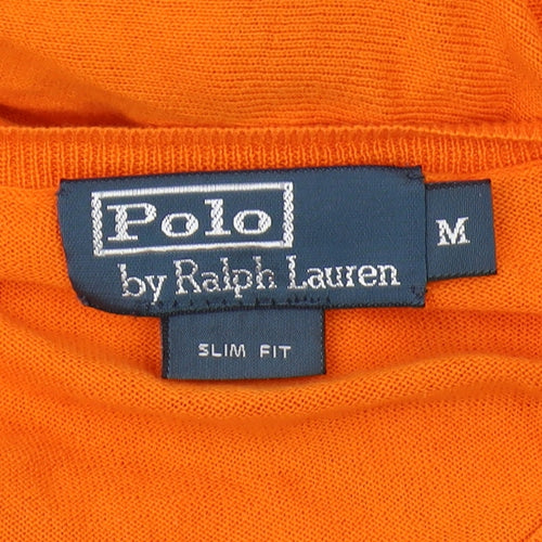 Polo Ralph Lauren Men's Orange Slim Fit V-Neck Jumper