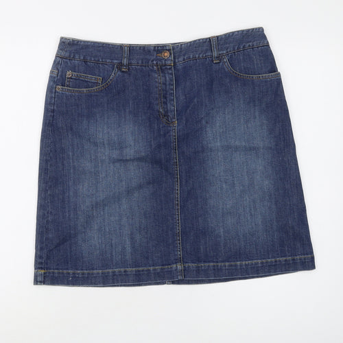 Boden Women's Blue Denim Pencil Skirt Size 14