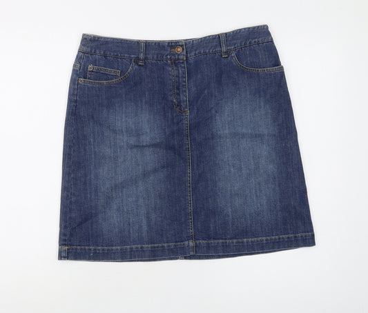 Boden Women's Blue Denim Pencil Skirt Size 14