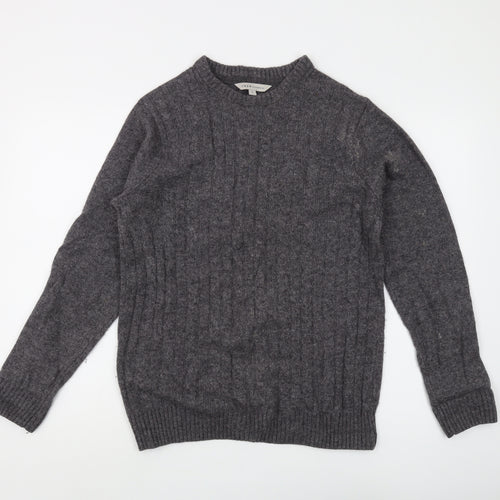 Crew Clothing Co. Men's Grey Wool Pullover - Size S