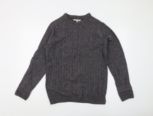 Crew Clothing Co. Men's Grey Wool Pullover - Size S