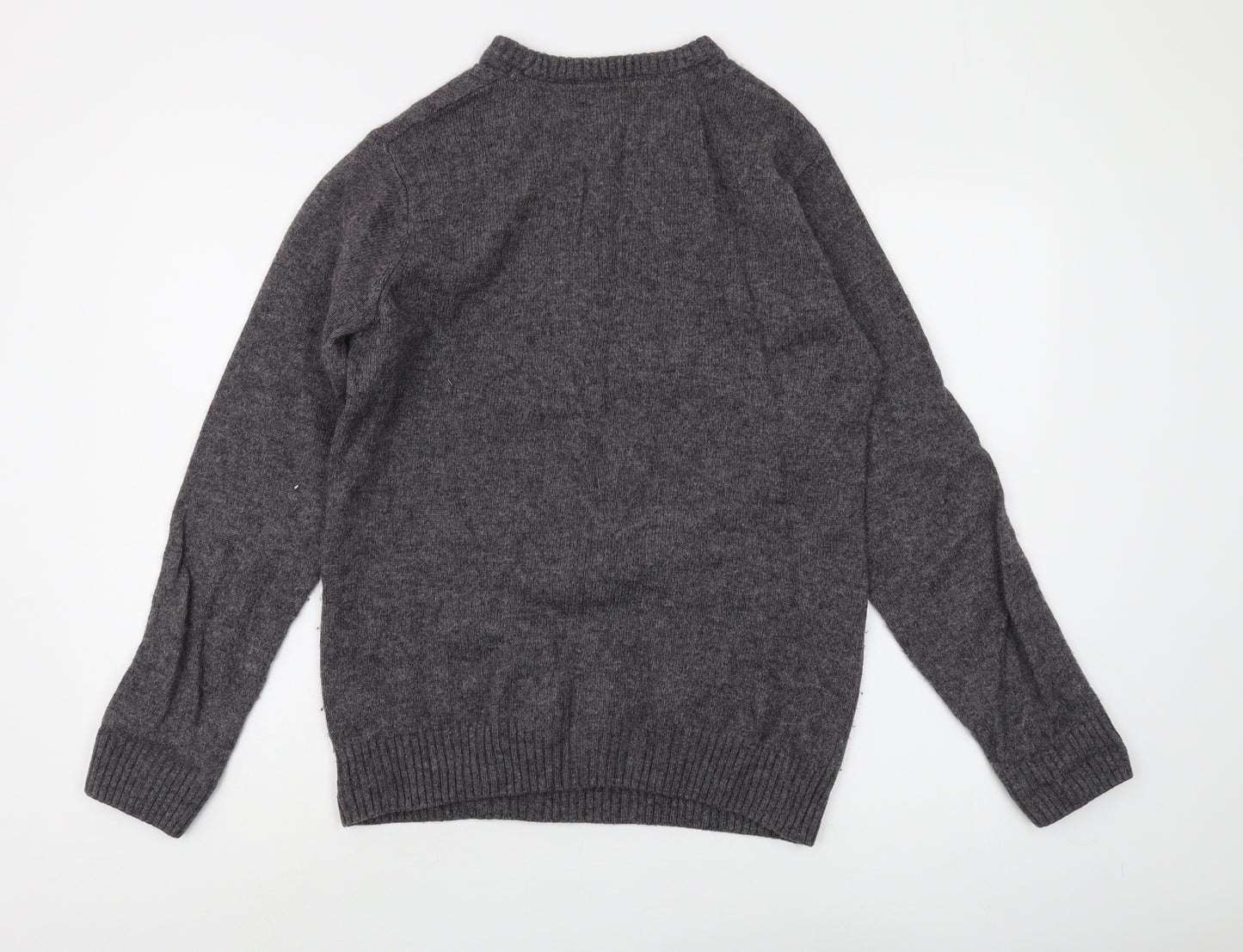 Crew Clothing Co. Men's Grey Wool Pullover - Size S