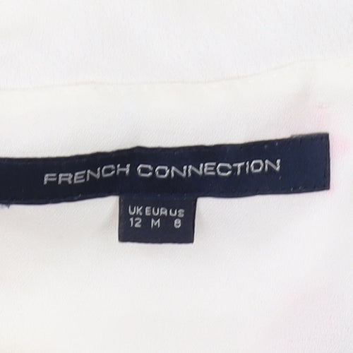 French Connection Women Ivory Embroidered A-Line Dress 12