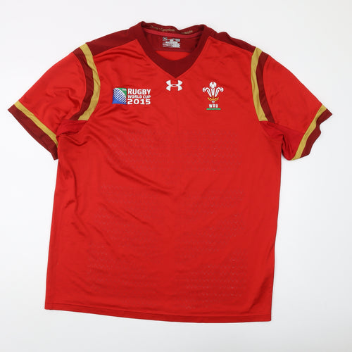 Under Armour Men's Red Rugby Jersey XL