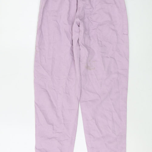 Bershka Women's Pink Cargo Trousers Size 4