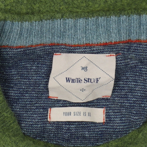 White Stuff Women's Green Crew Neck Jumper, Size XL