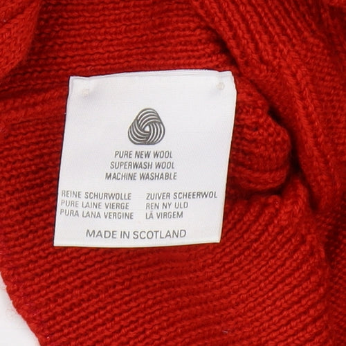 Pringle of Scotland Men's Red Cable-Knit Pullover M