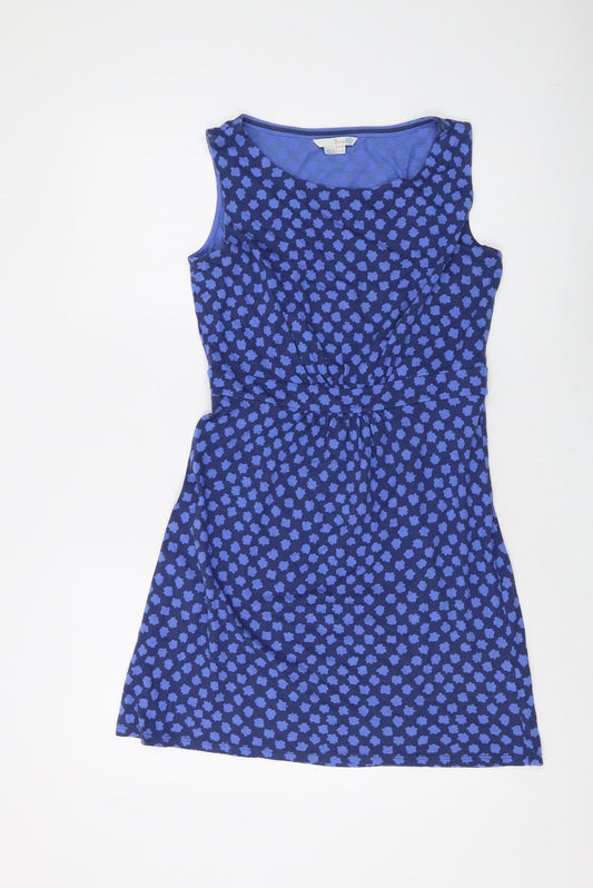 Boden Women's Blue Floral Sleeveless Dress Size 10