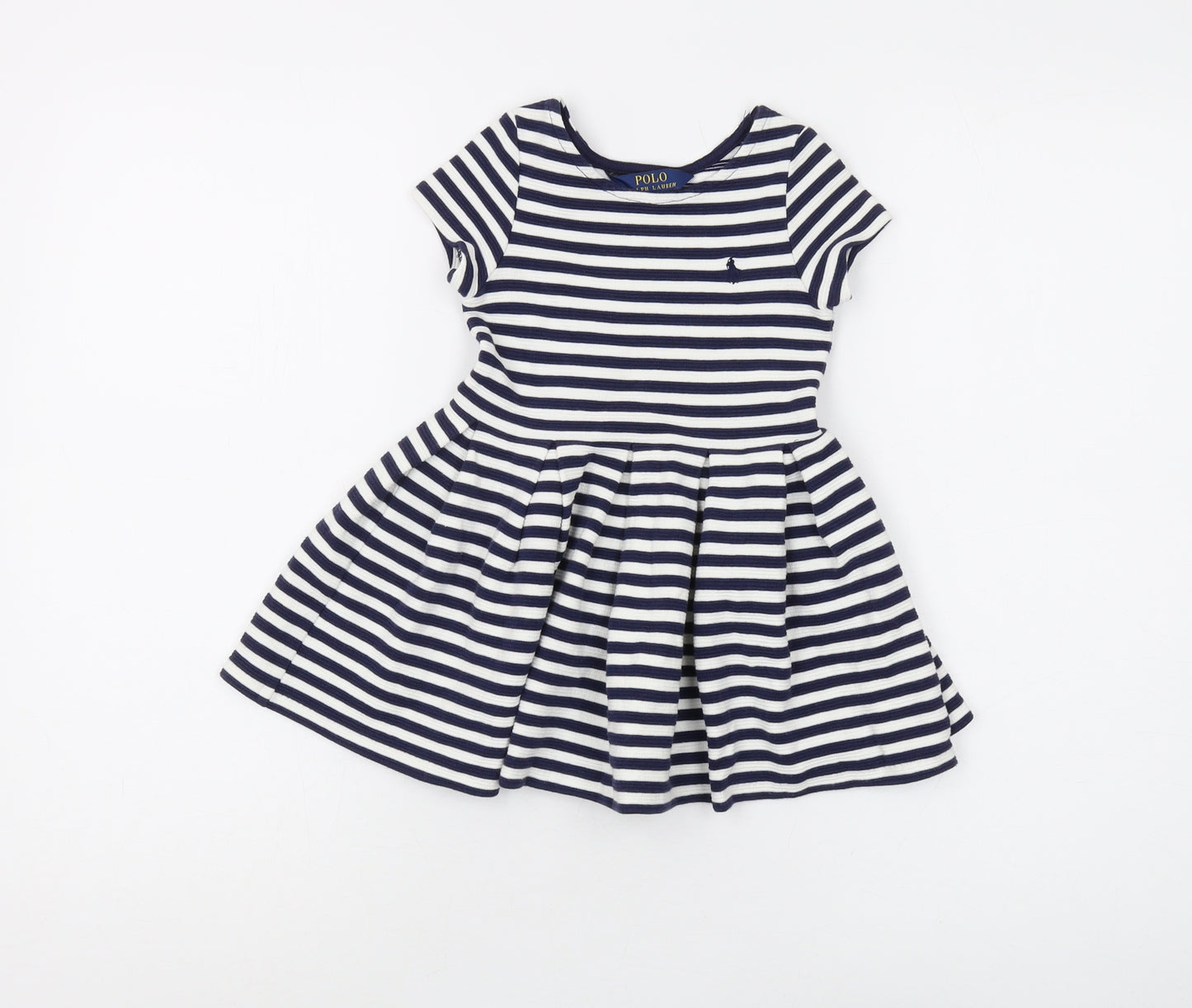 Polo Ralph Lauren Girls Striped Fit & Flare Dress 3-4 Years
