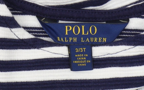 Polo Ralph Lauren Girls Striped Fit & Flare Dress 3-4 Years