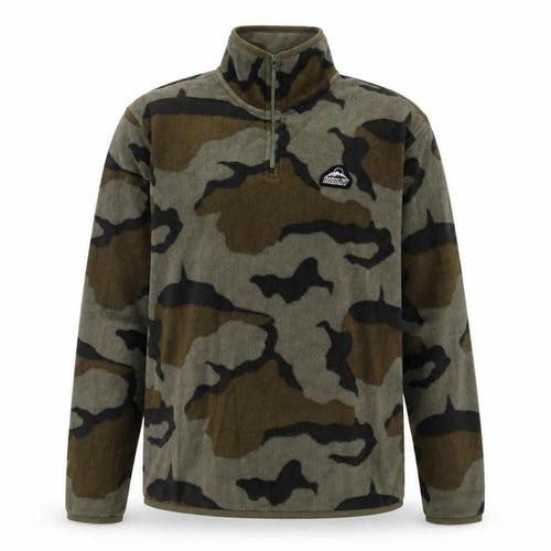 Hurley Men's Green Camouflage 1/2 Zip Sweatshirt S
