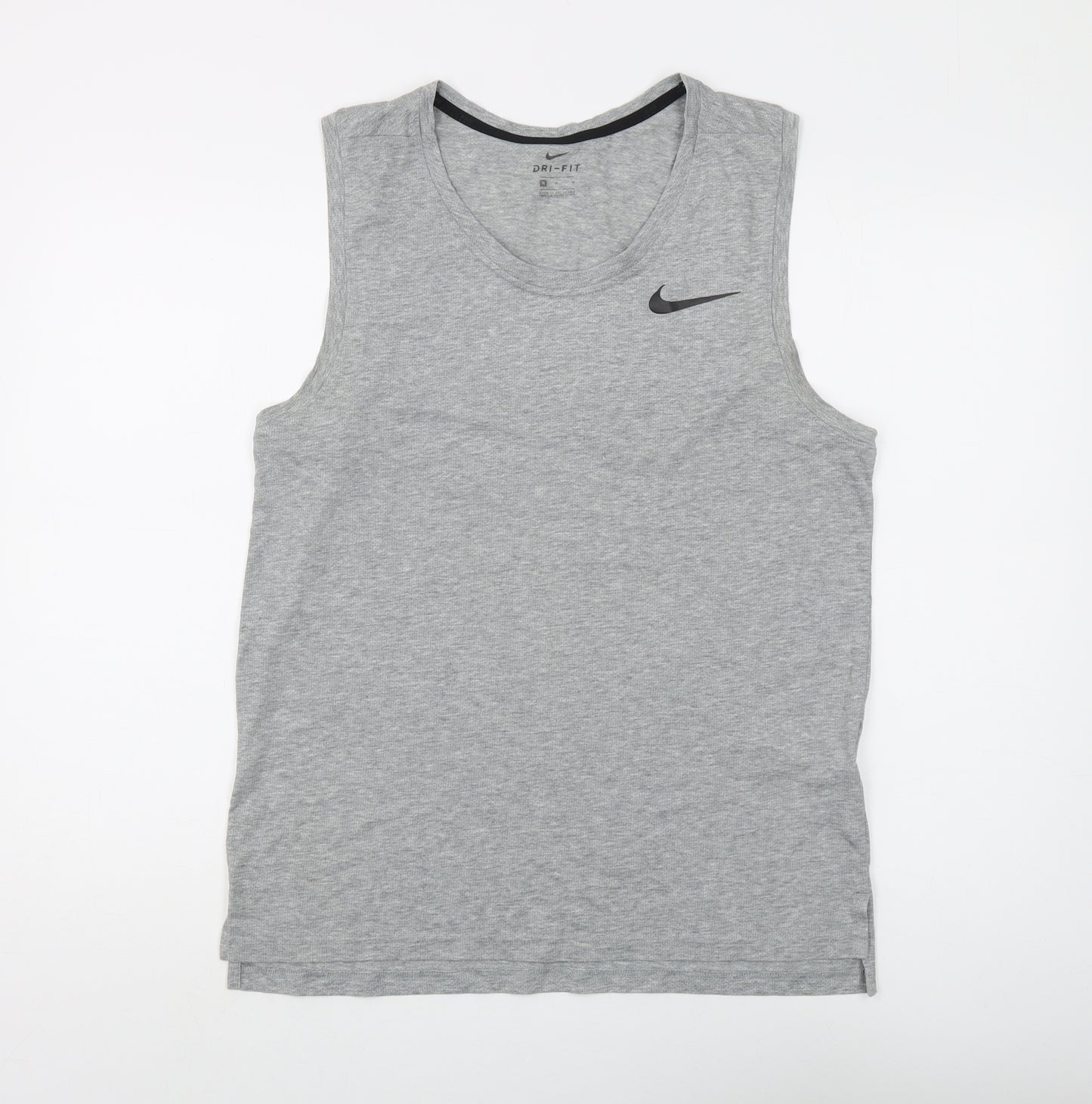 Nike Men's Grey Sleeveless T-Shirt Large