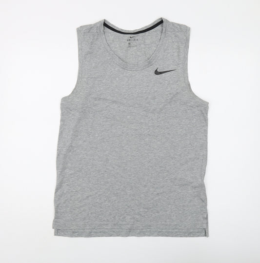 Nike Men's Grey Sleeveless T-Shirt Large