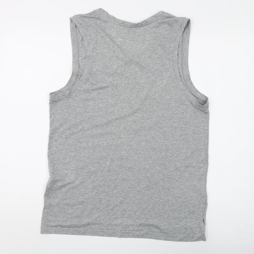 Nike Men's Grey Sleeveless T-Shirt Large