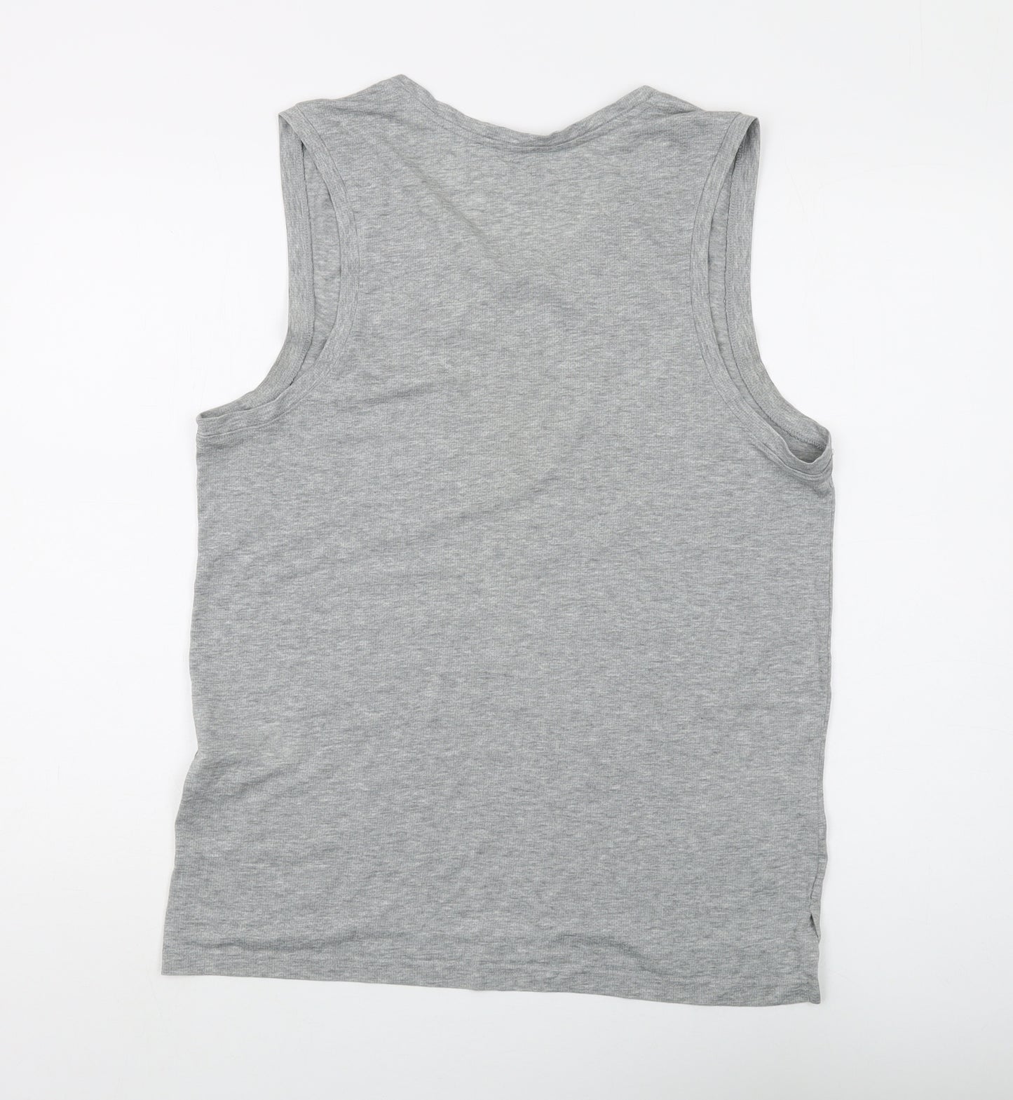 Nike Men's Grey Sleeveless T-Shirt Large