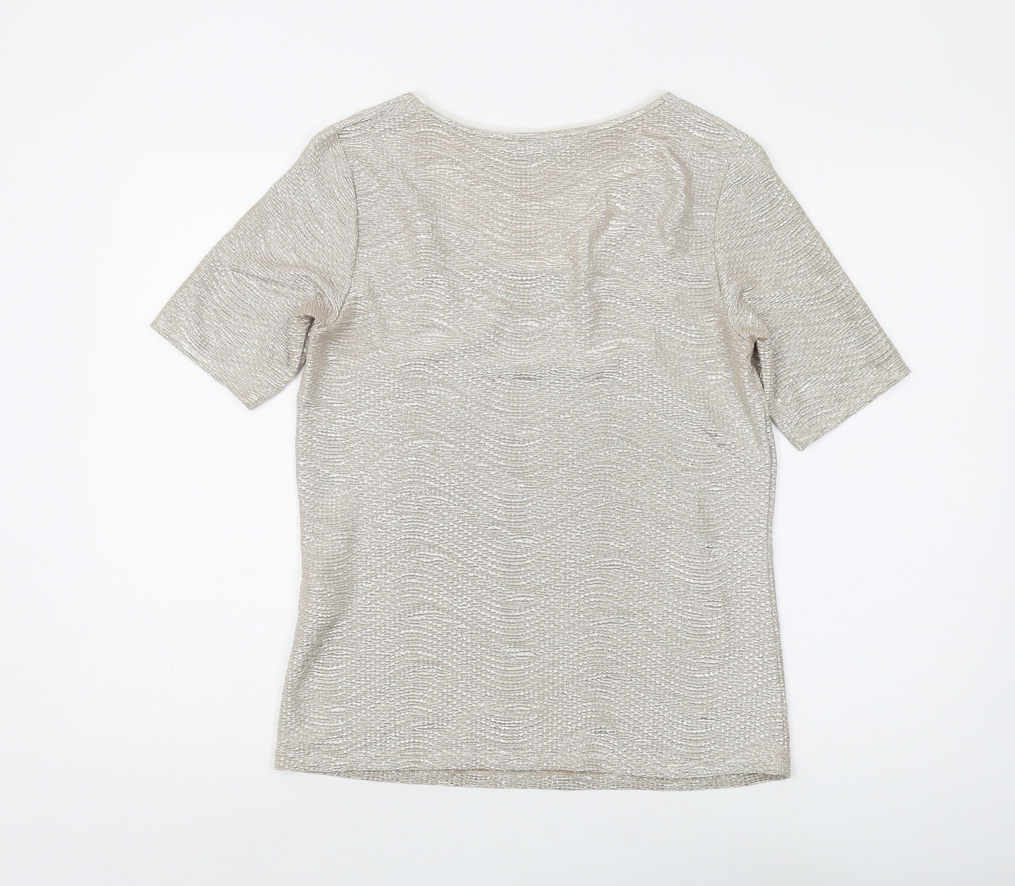 Reiss Women's Beige Scoop Neck T-Shirt Size S