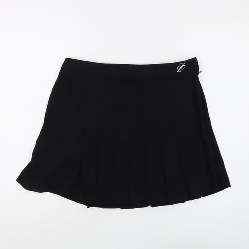 Superdry Women's Black Pleated Skirt Size 12