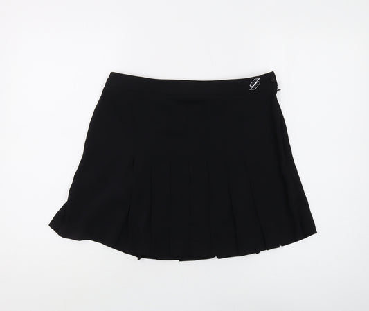 Superdry Women's Black Pleated Skirt Size 12