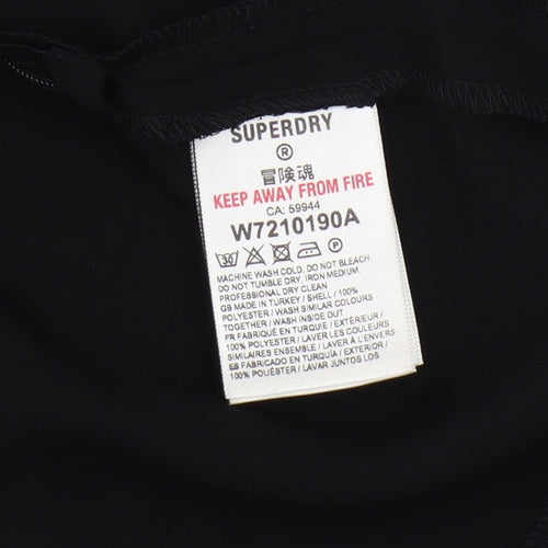 Superdry Women's Black Pleated Skirt Size 12