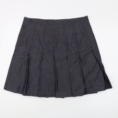 Hobbs Women's Black Pleated Short Skirt Size 14