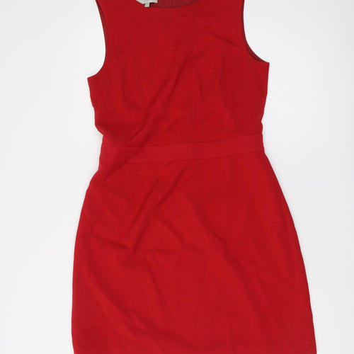 Hobbs Red Women's Sheath Dress UK 10 Knee Length