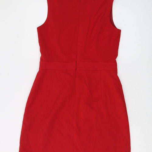 Hobbs Red Women's Sheath Dress UK 10 Knee Length