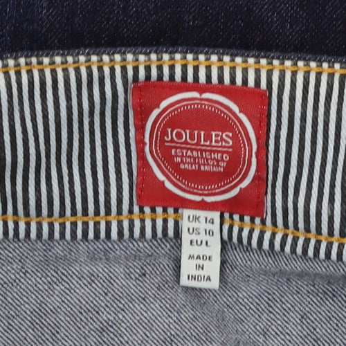 Joules Women's Blue Denim Skirt Size 14 Casual Pencil