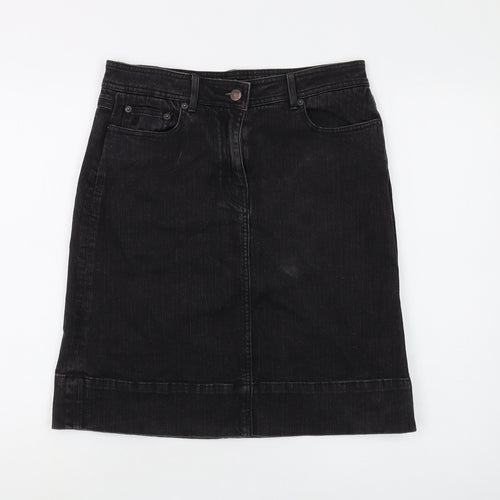 Boden Women's Black Denim Skirt Size 12