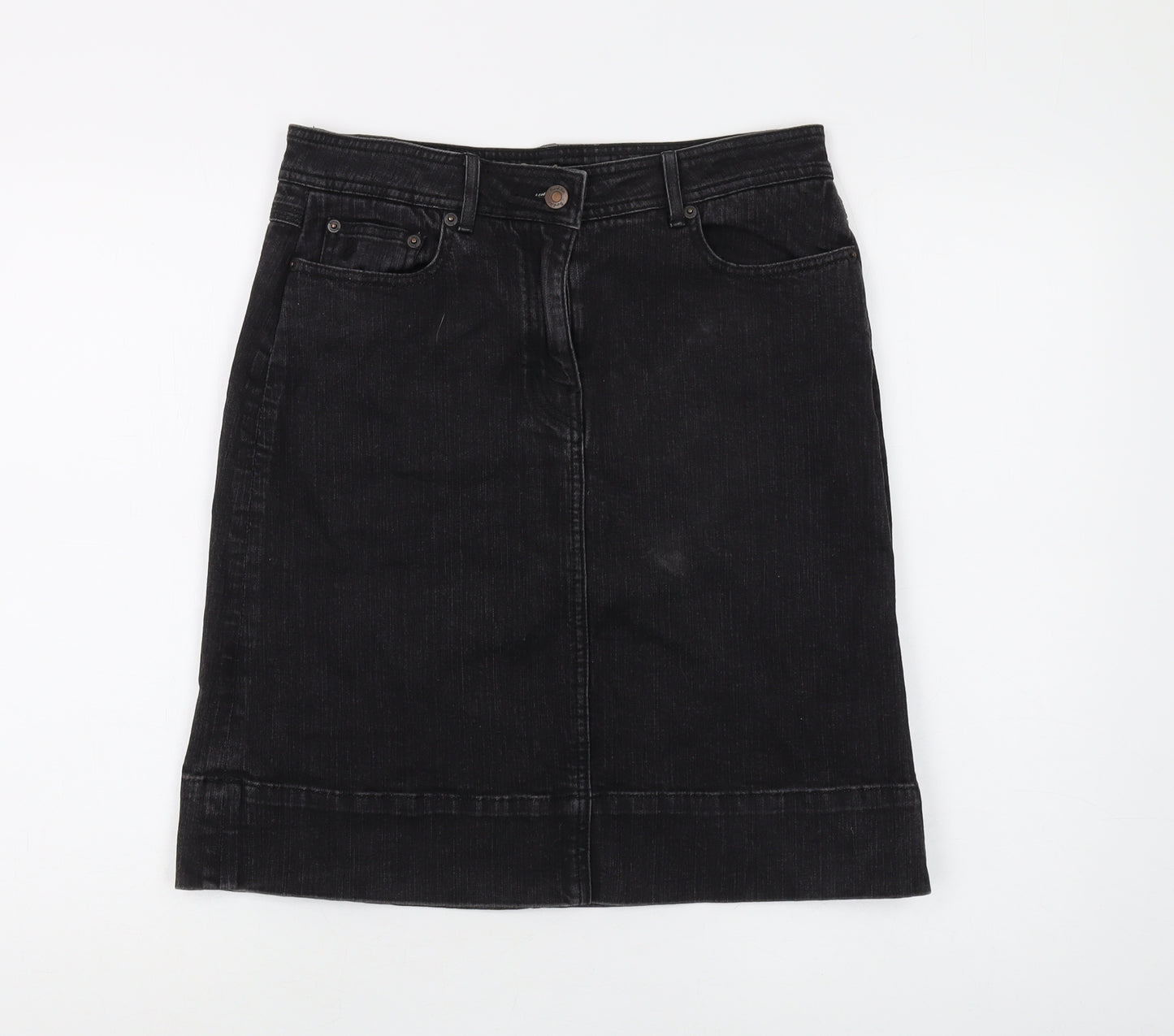 Boden Women's Black Denim Skirt Size 12