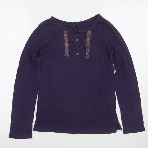 GapKids Girls Purple Henley T-Shirt 13-14 Years