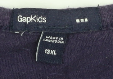 GapKids Girls Purple Henley T-Shirt 13-14 Years