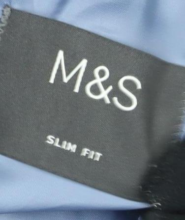 Marks and Spencer Men's Blue Check Slim Blazer 42 Short