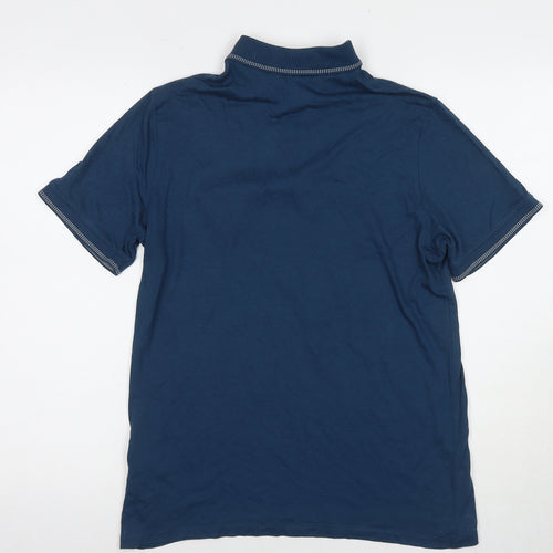 Ted Baker Men's Blue Polo Size M Short Sleeve Casual