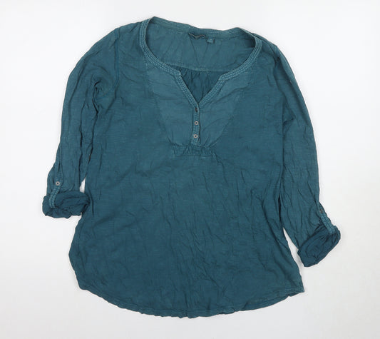 FatFace Women's Blue Tunic Blouse, Size 12, Cotton