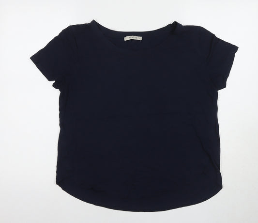 Oasis Women's Blue Crew Neck T-Shirt Size L