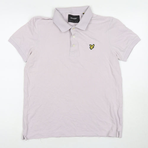 Lyle & Scott Men's White Polo Shirt M Logo Casual