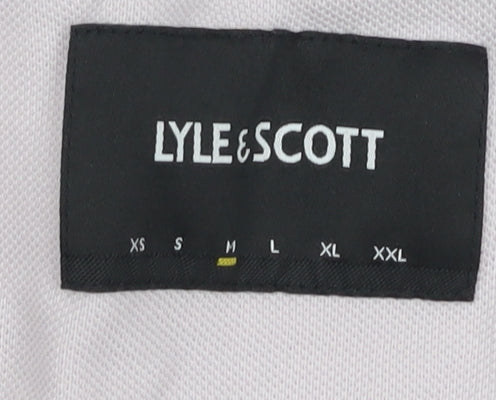 Lyle & Scott Men's White Polo Shirt M Logo Casual