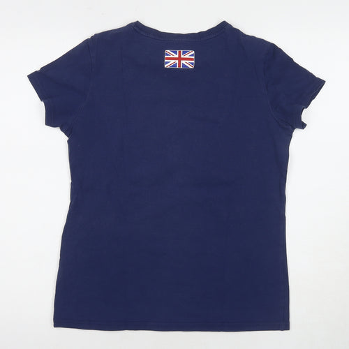 Team GB Women's Blue T-Shirt, Size 16, Sports Stret