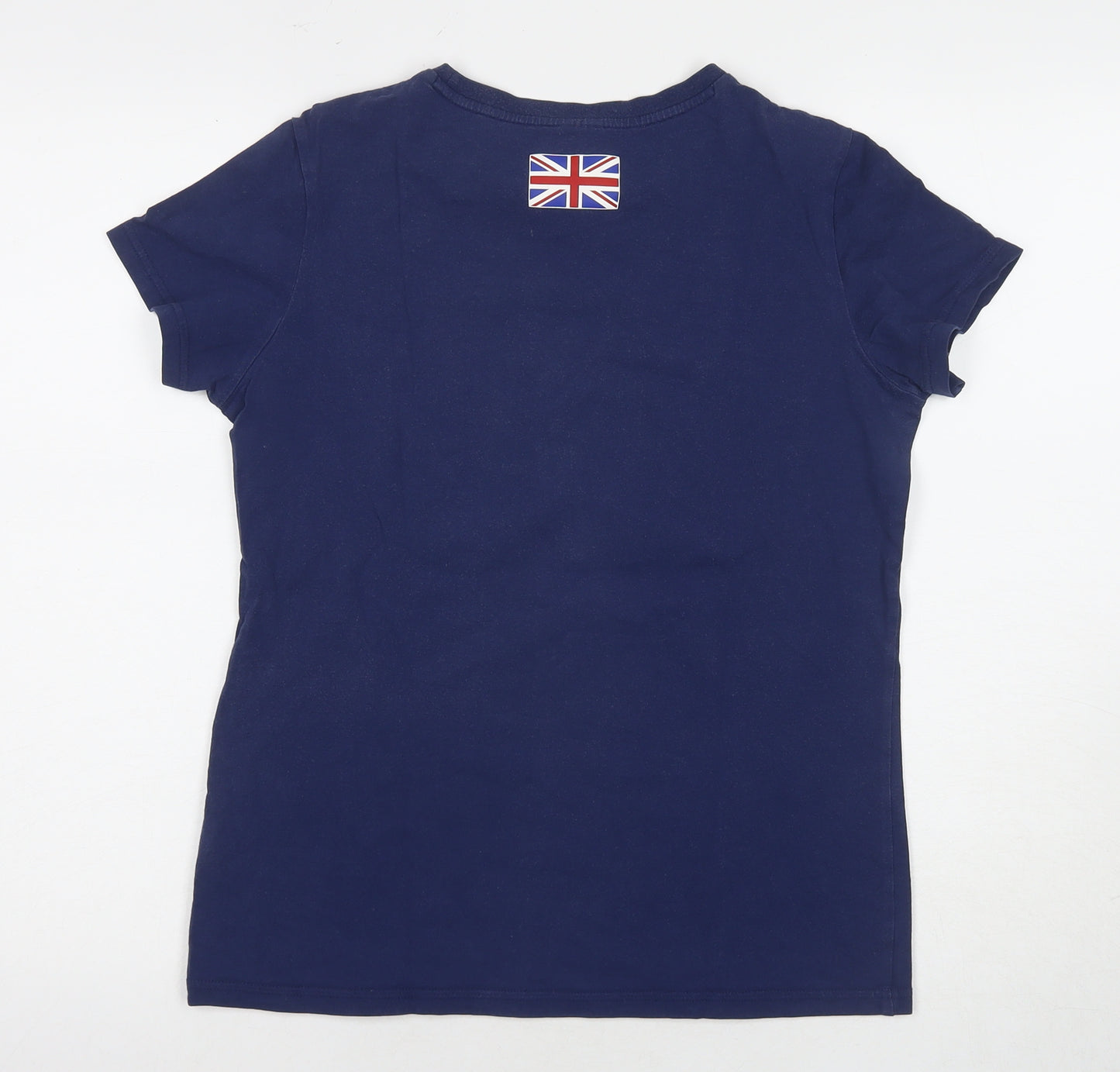 Team GB Women's Blue T-Shirt, Size 16, Sports Stret